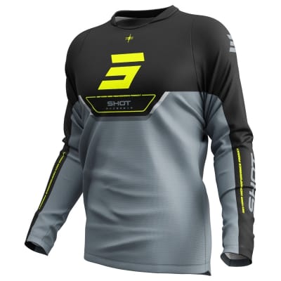 Polera moto shot devo daytona neon yellowmotocross enduro