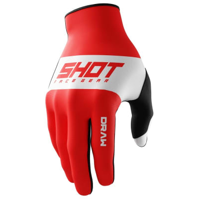 Guantes moto shot draw kid sky red motocross enduro niño