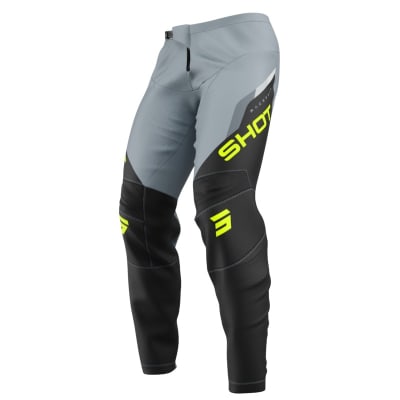 Pantalon moto shot devo daytona neon yellow motocross enduro1