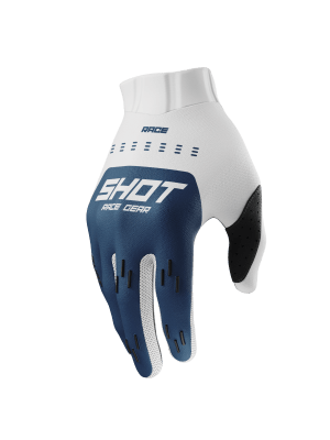 Guantes moto shot race kid evo petrol blue motocross enduro niño