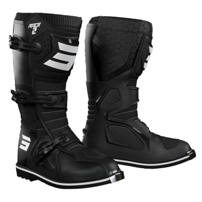 Botas moto shot race 2 kid black motocross enduro para niño