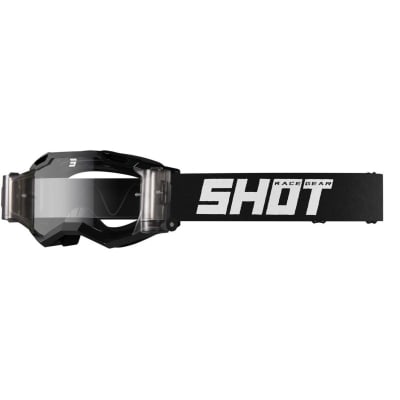 Antiparras moto Shot assault 2.0 roll off solid black motocross enduro