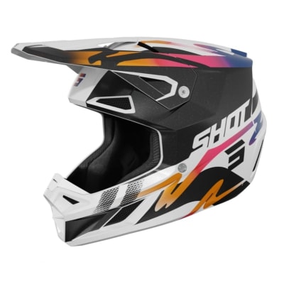 Casco moto shot speed wave black white pearly motocross enduro1
