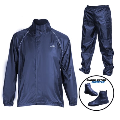 Traje Impermeable Xone X-316w 3 Piezas Para Moto Polyester az navy1