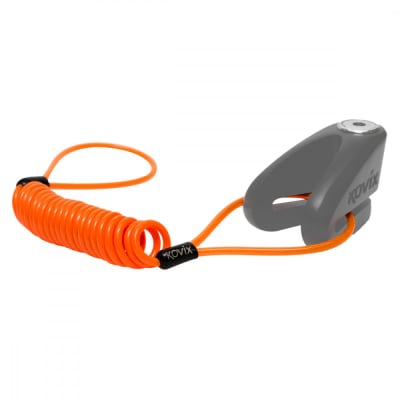 Cuerda de seguridad recordatorio kovix para candados de disco naranjo