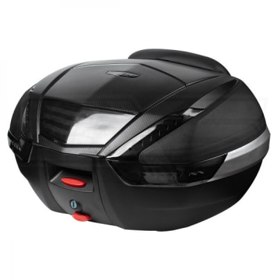 Maleta moto top case 4rs e68 carbon 48 litros con luz led