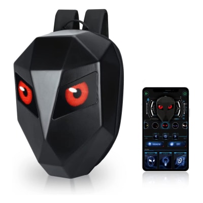 Mochila para moto knigt pantalla led dinámica caparazon rigido5