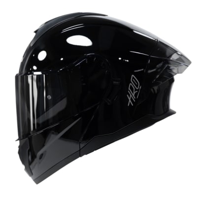 Casco moto hro 3480dv solid ng sm brillo abatible con sun visor dot