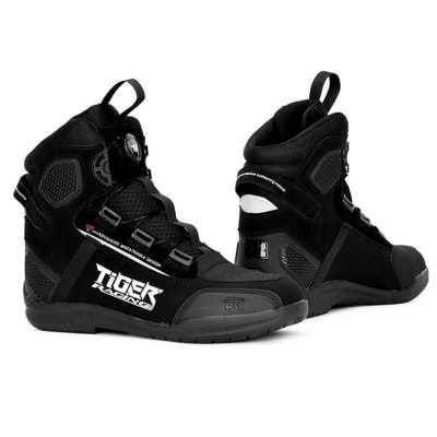 Botas Para Moto tiger racing r1 negro con caña urbanas1