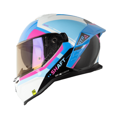 Casco moto shaft sh-598 gtr take down bl.pr rs integral sun visor