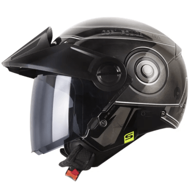 Casco moto shaft 212 robocop abierto jet