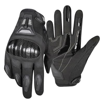 Guantes para moto ones again mg07w-cf mujer con protecciones touch1