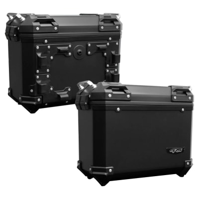 Maletas laterales moto 4rs V38 tipo aluminio 56lts negra1