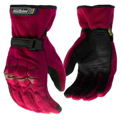 GUANTES MOTO LARGOS MADBIKE INVIERNO TR02 ROSA