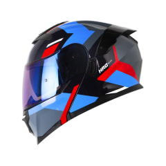 Casco Moto Hro 3440dv filo gr.os az Abatible Sun Visor Certificación Dot
