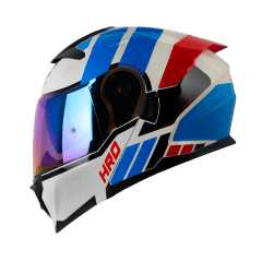 Casco Moto Hro 3440dv roc gr.cl rj Abatible Sun Visor Certificación Dot