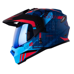 Casco moto hro mx-330dv space race az rj multiproposito