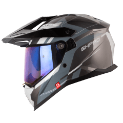 Casco moto shaft pro mx400dv render gr az multiproposito