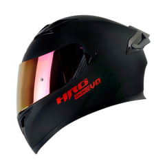 Casco moto hro 514dv solid negro rj integral