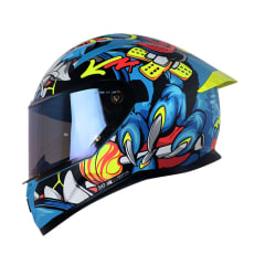 Casco moto shaft 522 sp tiguerazo az.cl mate am.n integral