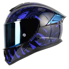 Casco moto Shaft pro 620c evo fibra de carbono integral lizzard az tr.revo.az