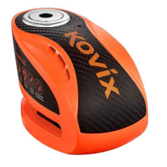 Candado disco para moto kovix knx10 naranjo con alarma 120db seguro de 10mm doble lock