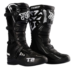 Botas para moto tiger racing t2 negro motocross enduro