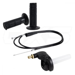 Set de puños para moto con carro de acelerador y piola dom
