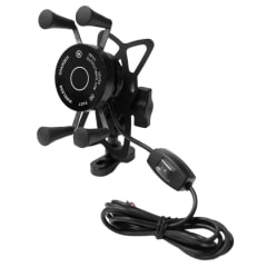 Soporte para celular moto moxi con carga inalambrica y usb base para espejos o tornillos