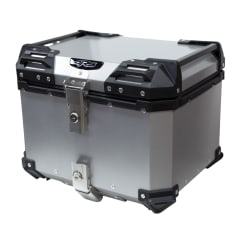 Maleta moto top case 4rs e702 45 litros aluminio silver desmontable