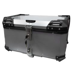 Maleta moto top case 4rs e705 65 litros silver aluminio desmontable