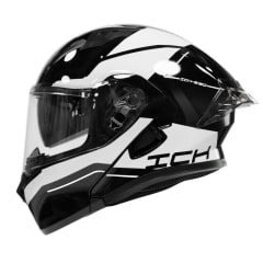 Casco moto ich 3120 mixter bl abatible con sun visor certificación dot 3cv