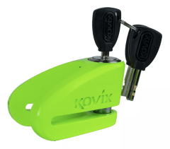 Candado De Disco Para Moto Kovix Kvz2 amarillo fluor 14mm Seguridad