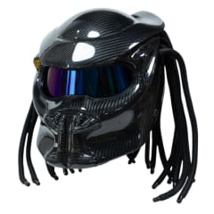 Casco depredador coleccionable fibra de carbono con luz