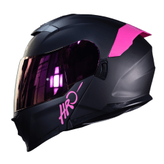 Casco Moto Hro 3440dv solid n.m fc Abatible Sun Visor Certificación Dot
