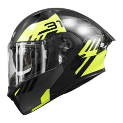 Casco moto ich 3120 westsay am.n abatible con sun visor certificación dot