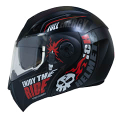Casco moto ich 3110 speed master rj abatible con sun visor certificación dot 3cv