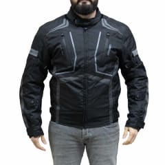 Chaqueta para moto armad gear start up black maxdura impermable