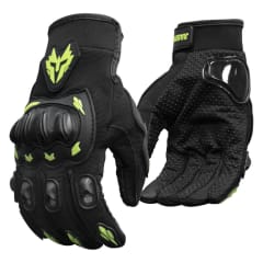 Guantes para moto jiaspeed st01 verde con protecciones