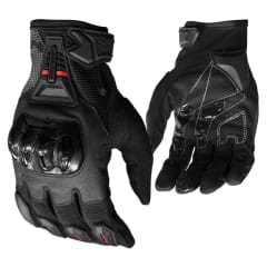 Guantes para moto ones again mg07 neg/rojo con protecciones touch