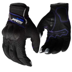 GUANTES MOTO MADBIKE NEW MAD09 CON PROTECCIONES AZUL