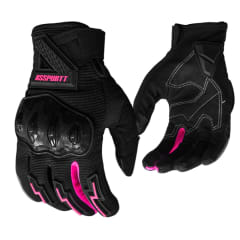 Guantes para moto RS Spurtt RS14 mujer ng/rosa