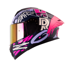 Casco moto hro 3480dv tags az.os mr abatible con sun visor dot