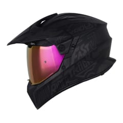 Casco moto hro mx-340dv stripe n.m rj multipropósito sun visor