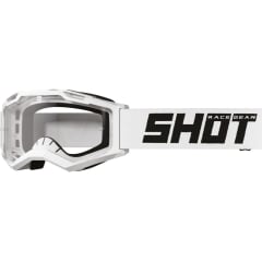 Antiparras moto Shot rocket kid 2.0 solid white glossy motocross enduro niño