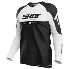 Polera moto shot draw private white motocross enduro