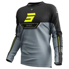 Polera moto shot devo daytona neon yellowmotocross enduro