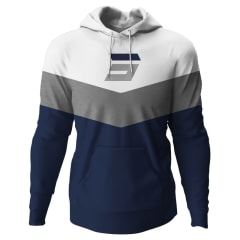 Poleron con gorro shot stripe navy