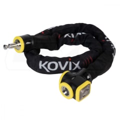 Cadena con eslabón reforzado y alarma kovix 10mm x 120cm