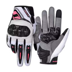 Guantes para moto ones again mg28 rosa con protecciones touch